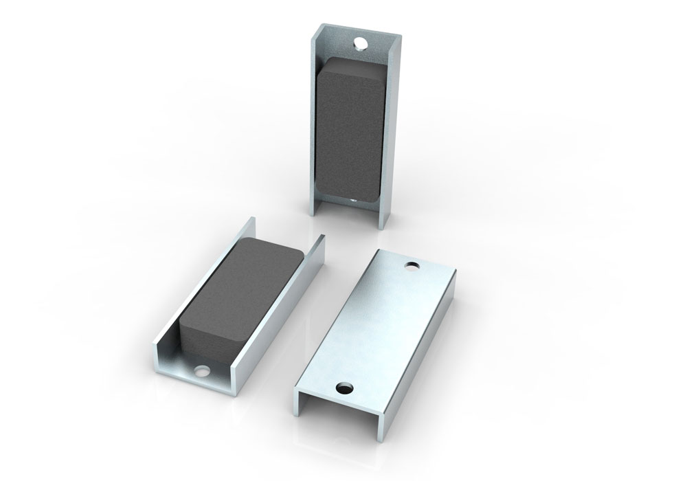 Ferrite Channel Magnet with Mounting Hole 2.7 Inch