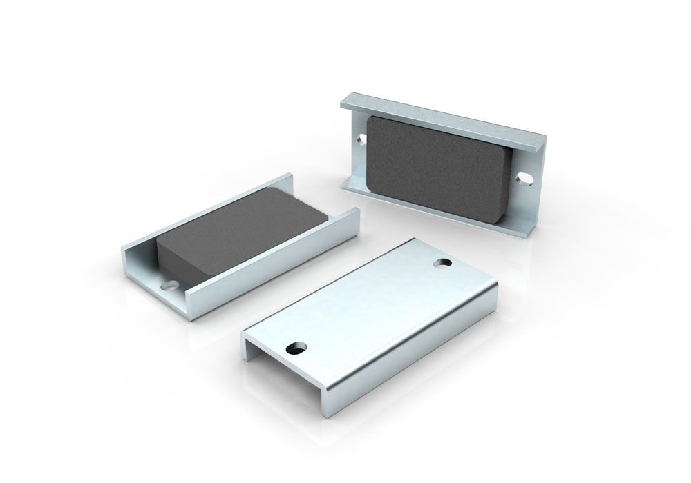 Ferrite Channel Magnet with Mounting Hole 3 Inch