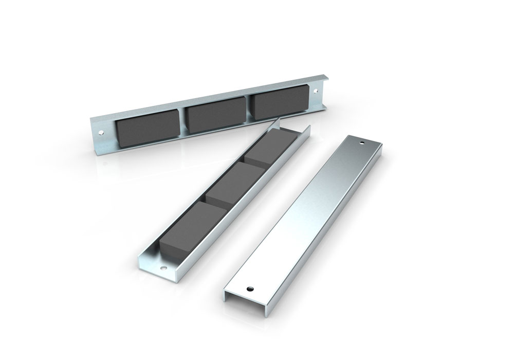 Ferrite Channel Magnet with Mounting Hole 8 Inch