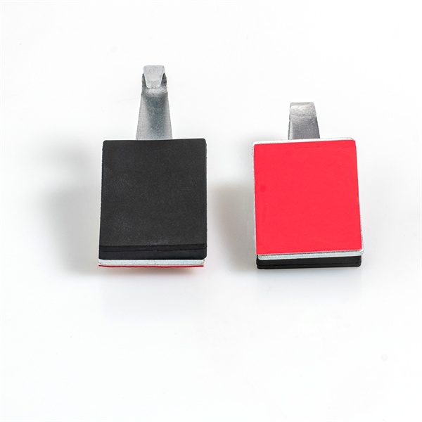 rectangular rubber coated magnet with J hook