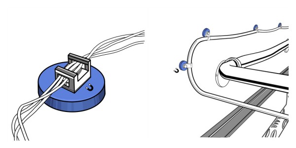 rubber coated magnets with cable tie mount applications